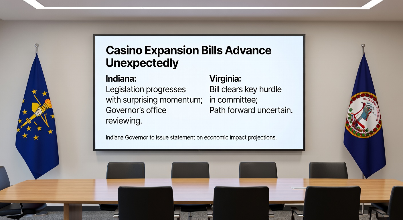 Virginia legislative chambers in session, capturing the debate over casino expansion in Fairfax County