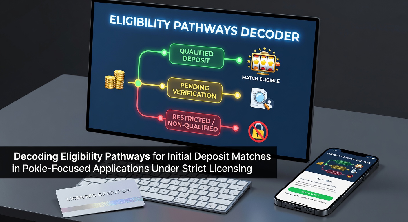 Diagram showing deposit match eligibility steps in licensed pokie applications