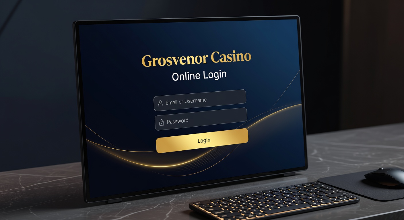 Screenshot of Grosvenor Casino online login page showing username and password fields with secure login button