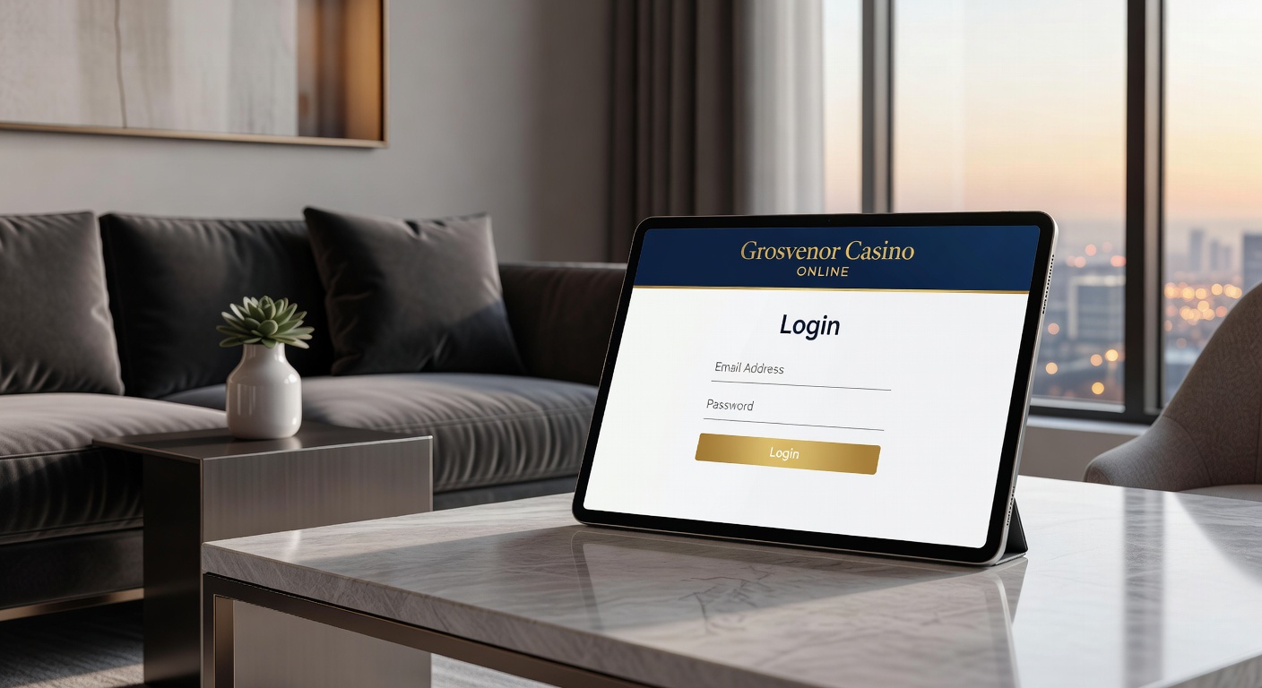 Close-up of mobile Grosvenor Casino login interface with biometric authentication options and two-factor code entry