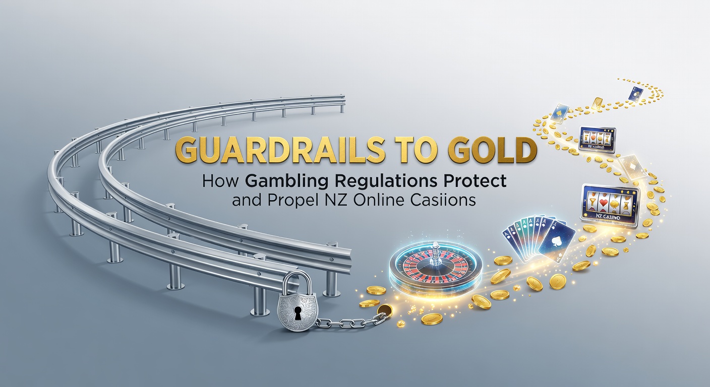 Graph depicting rising revenue and player numbers in NZ online casinos from 2023-2026, with regulatory milestones marked