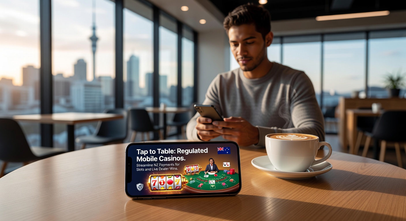Live dealer table on a mobile screen with overlaid tap-to-pay confirmation for a New Zealand player