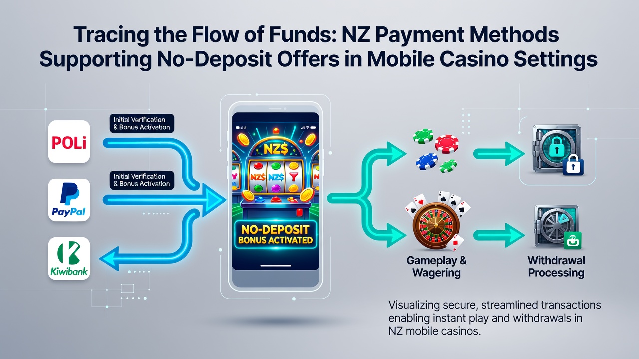 Mobile screen displaying transaction history for casino no-deposit bonuses in New Zealand