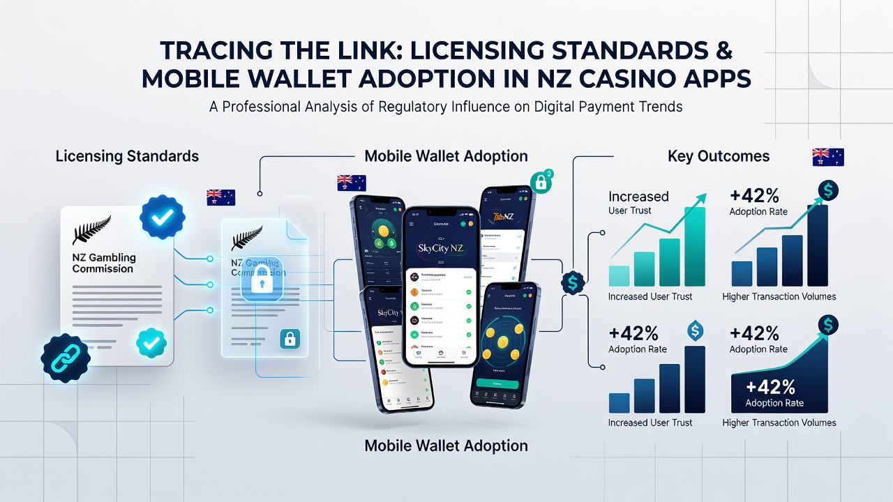 New Zealand casino apps interface showing mobile wallet payment options and licensing badges